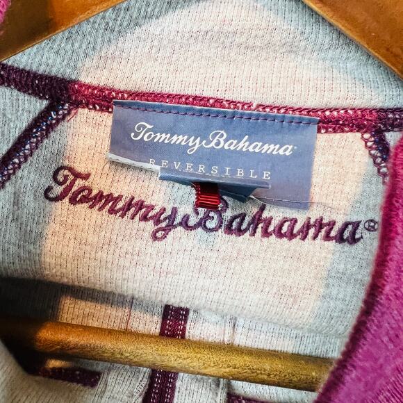 Tommy Bahama Reversible Half Zip Pullover Top Long Sleeve - L - Picture 6 of 7